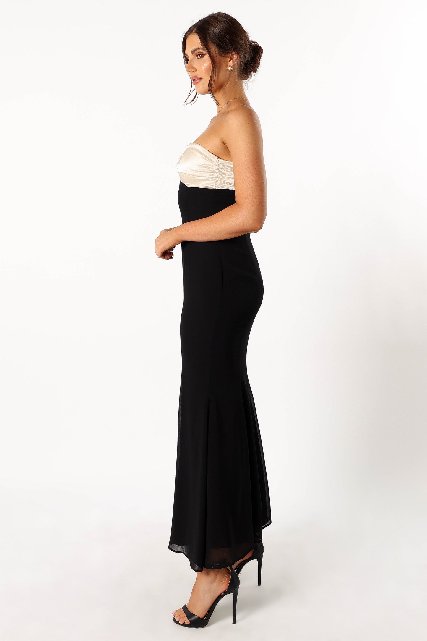 Robe de soirée longue bustier – Noir - vue 4 - Valerelle