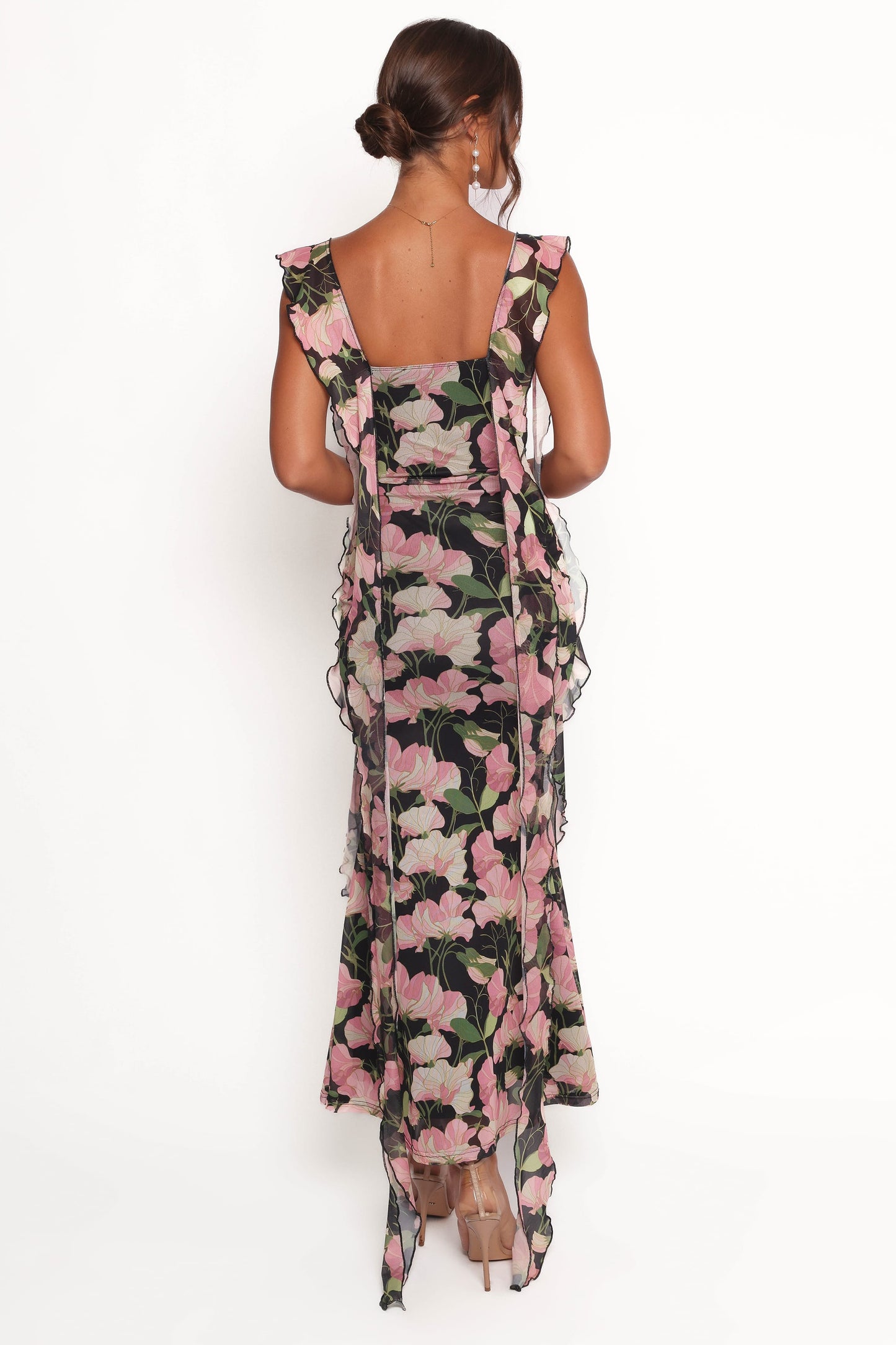 Robe d'invitée de mariage longue – Imprimé floral - vue 4 - Valerelle