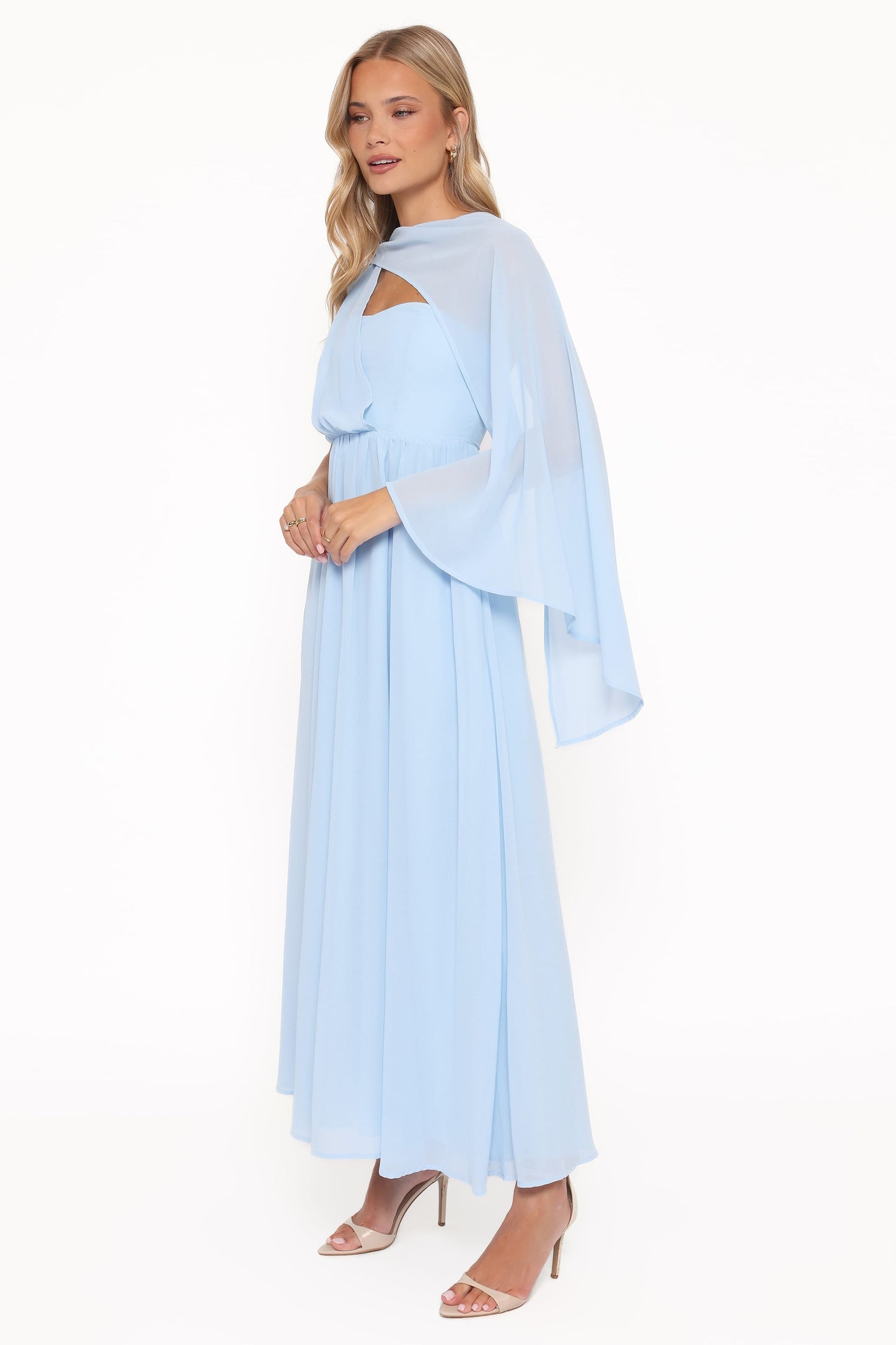 Robe d'invitée de mariage longue – Bleu - vue 4 - Valerelle