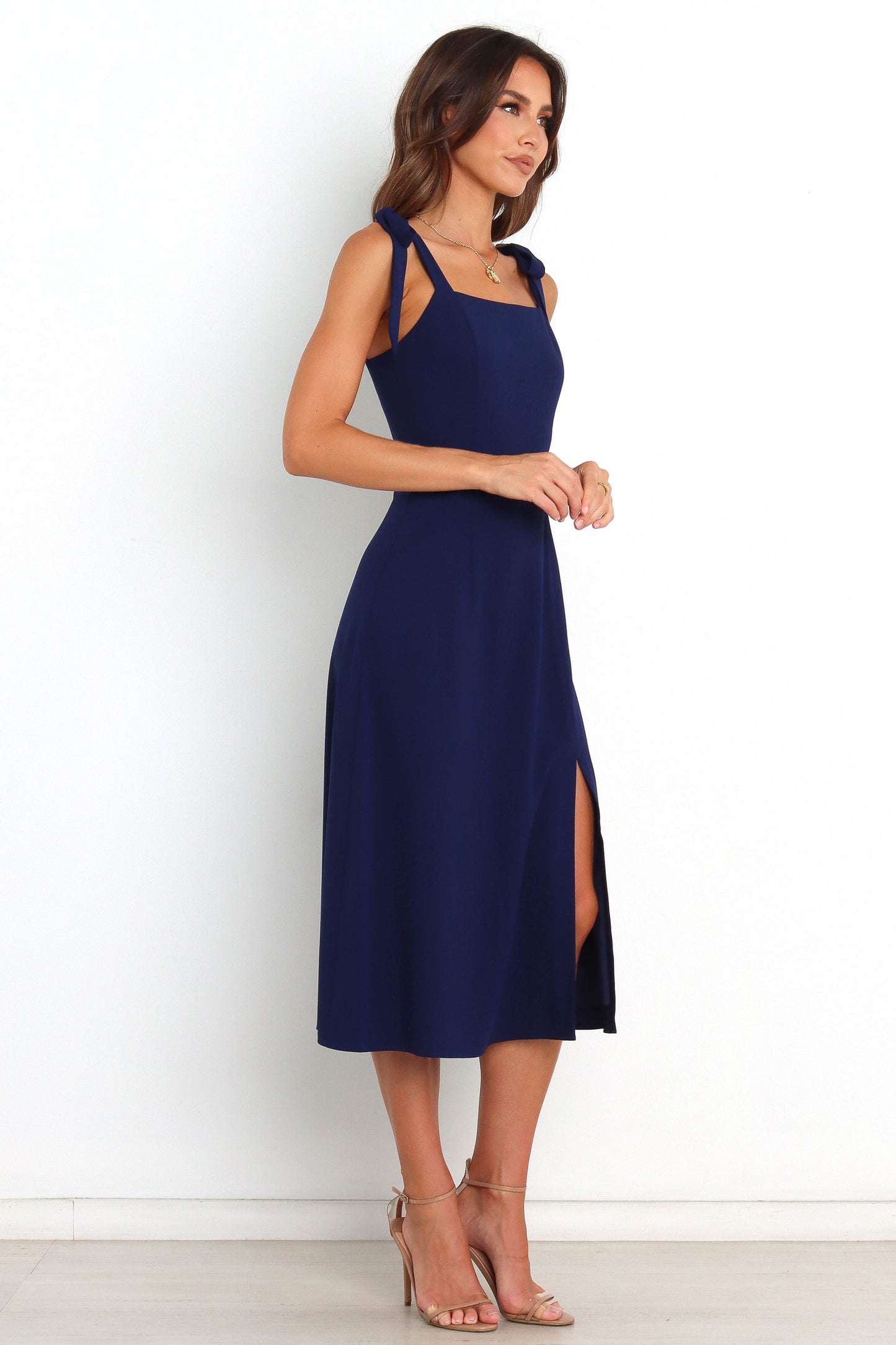 Robe de cocktail midi – Bleu nuit - vue 4 - Valerelle