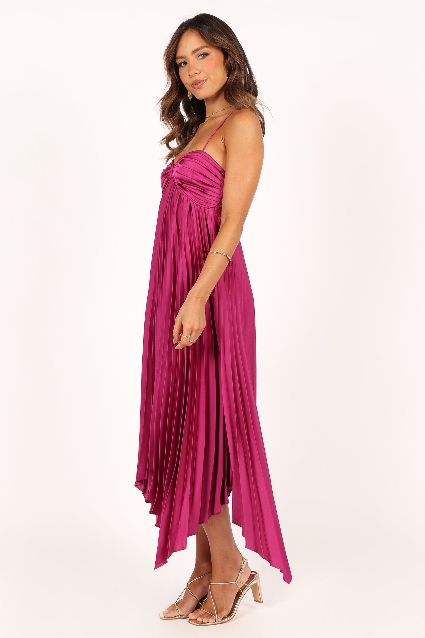 Robe de cocktail midi – Magenta - vue 4 - Valerelle