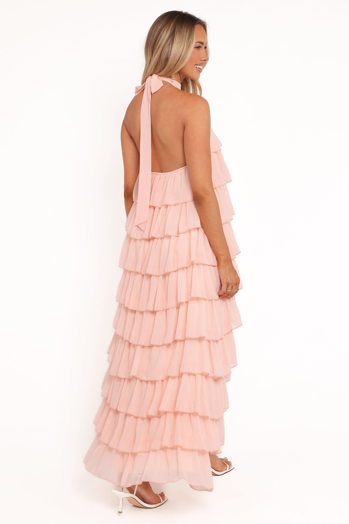 Robe d'invitée de mariage longue – Rose - vue 4 - Valerelle