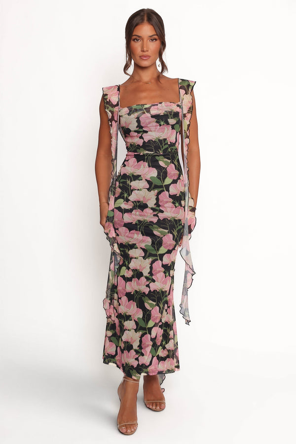 Robe d'invitée de mariage longue – Imprimé floral - Valerelle