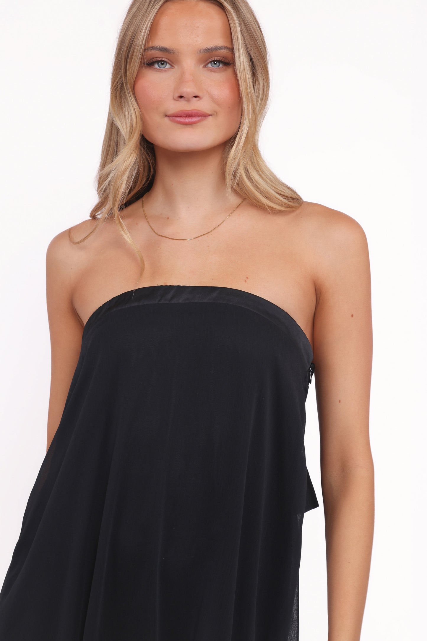 Robe de demoiselle d'honneur longue – Noir - vue 3 - Valerelle