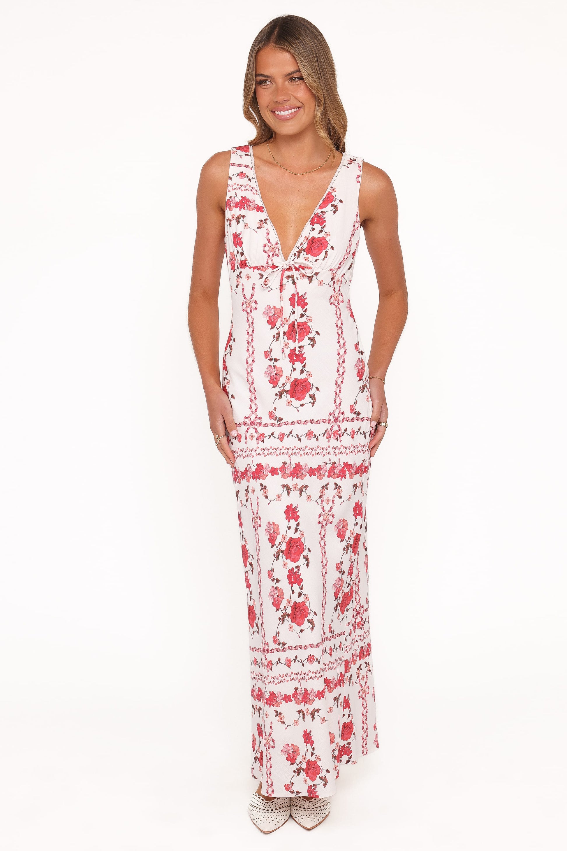Robe de demoiselle d'honneur longue – Rose - vue 2 - Valerelle