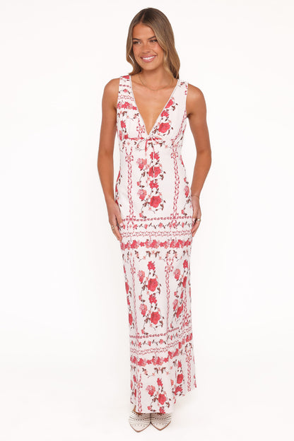 Robe de demoiselle d'honneur longue – Rose - vue 2 - Valerelle