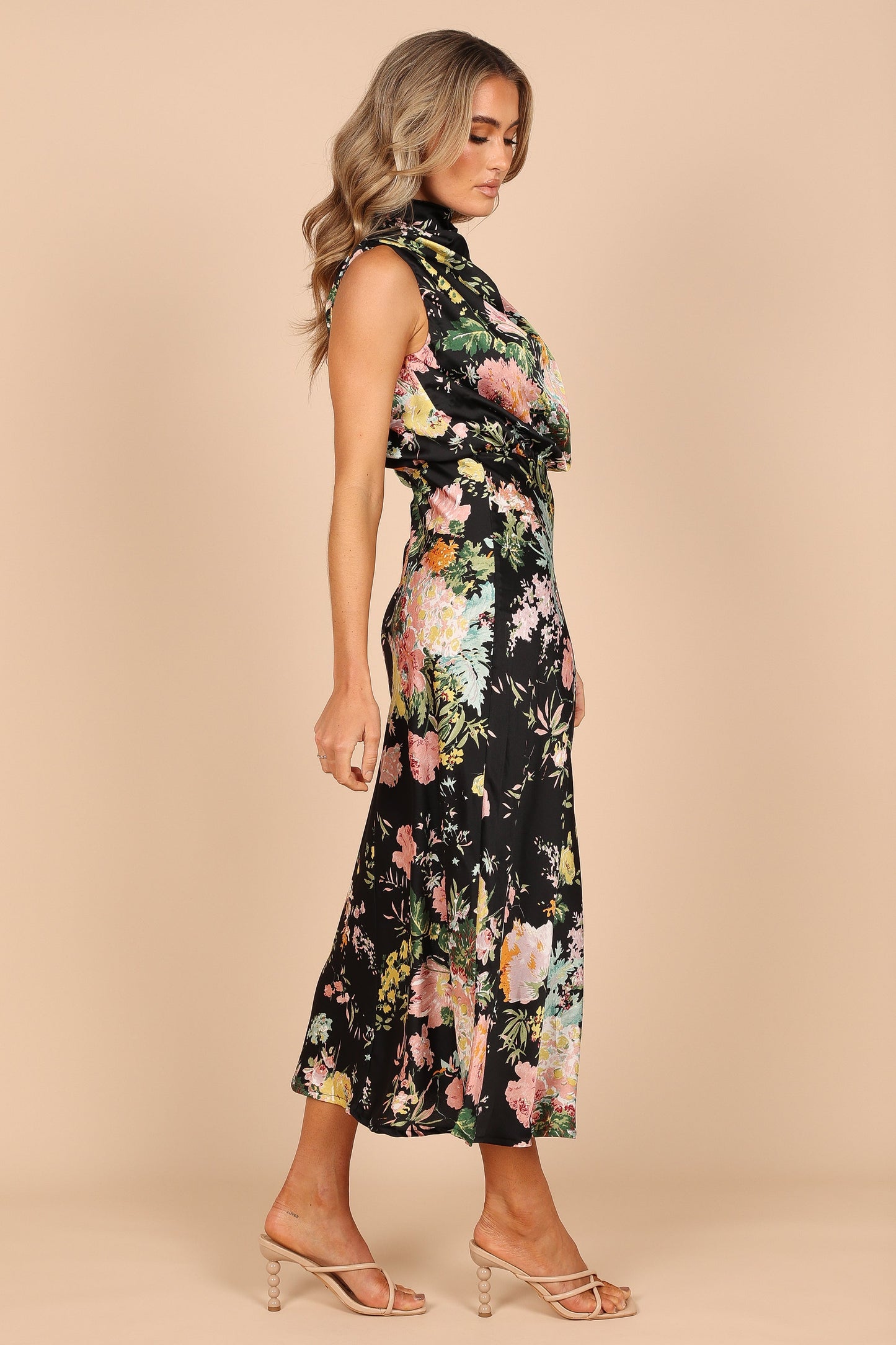 Robe de cocktail midi col licou – Imprimé floral - vue 4 - Valerelle
