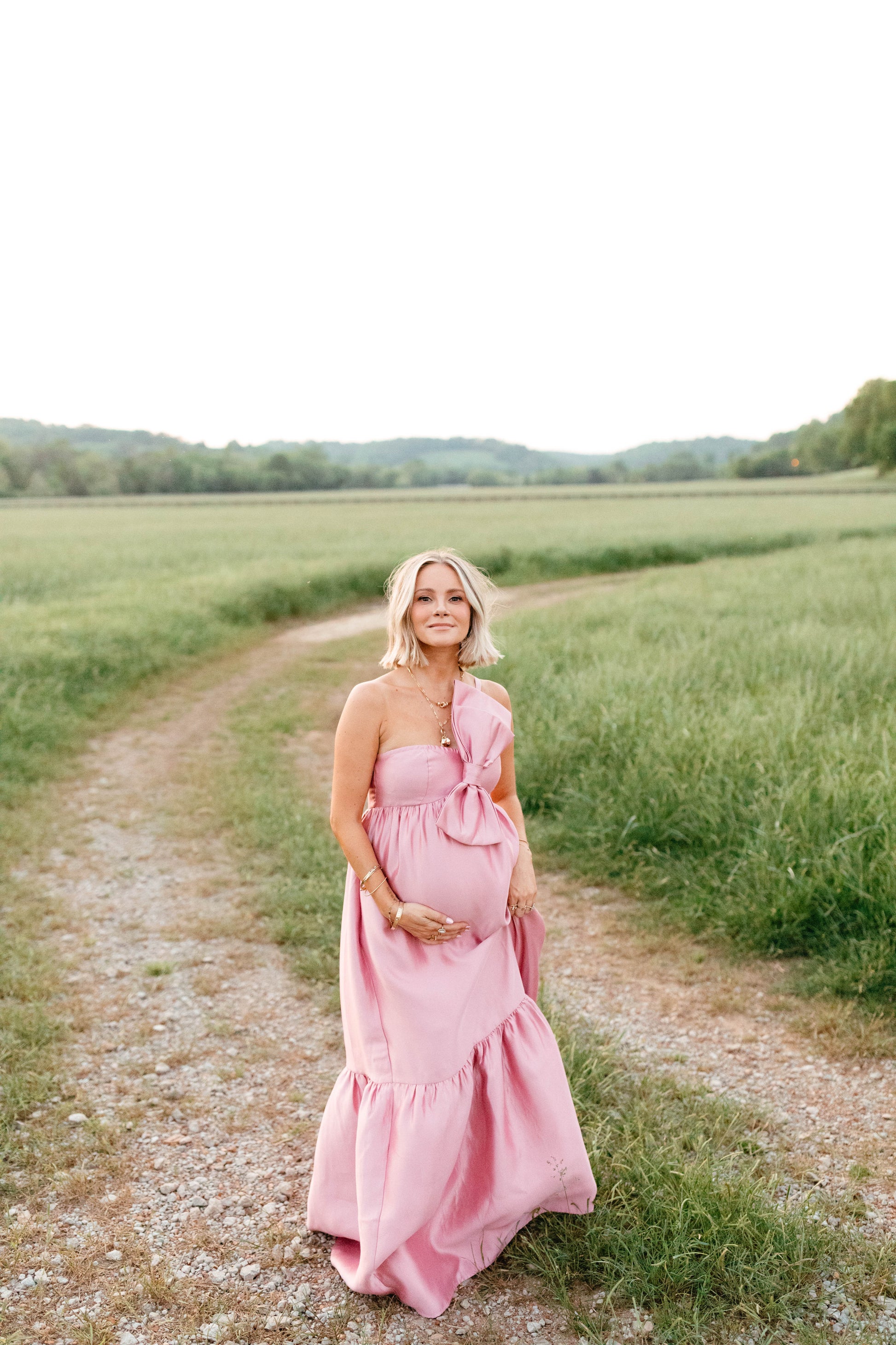 Robe de demoiselle d'honneur longue à nœud – Vieux rose - Valerelle