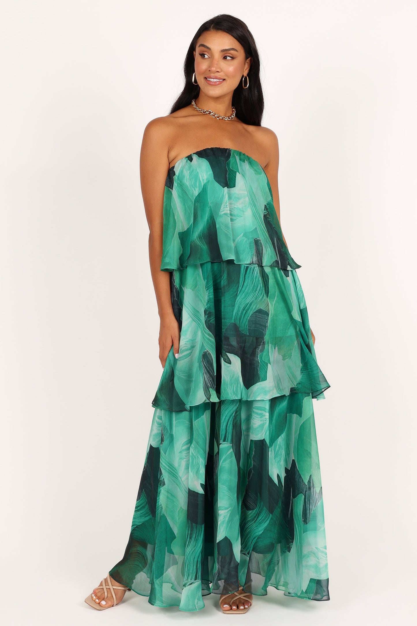 Robe de soirée longue bustier bustier – Imprimé floral - vue 3 - Valerelle