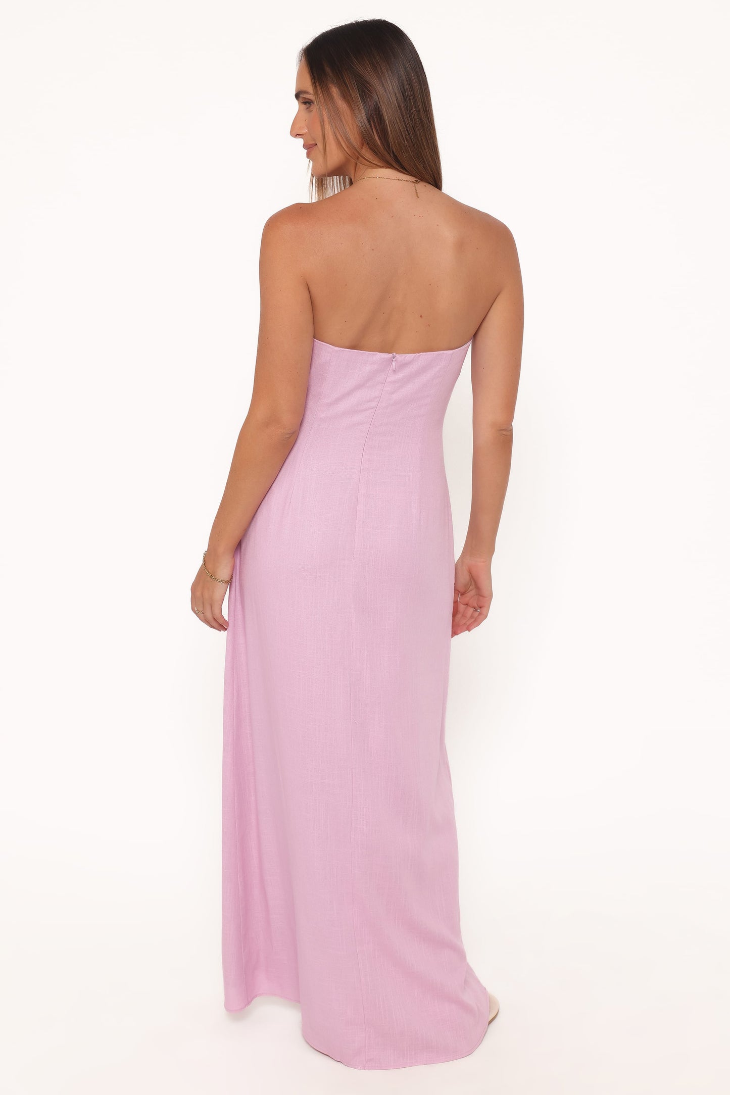 Robe de demoiselle d'honneur longue bustier – Lavande - vue 4 - Valerelle