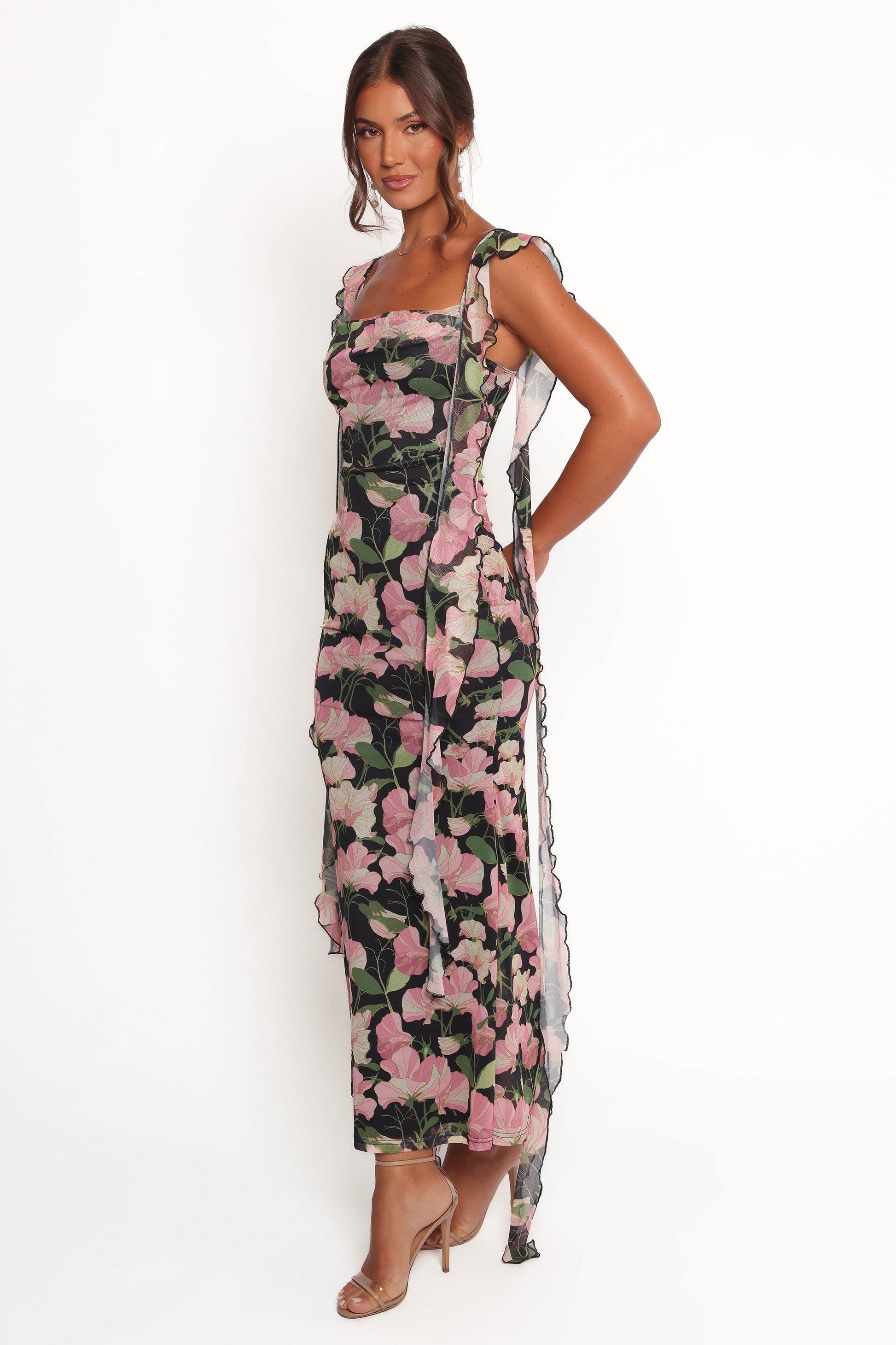 Robe d'invitée de mariage longue – Imprimé floral - vue 3 - Valerelle