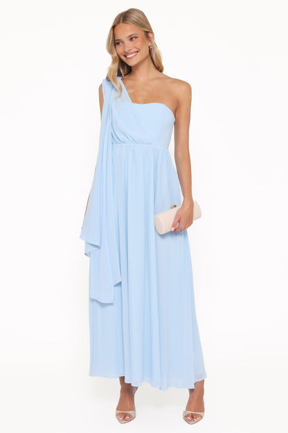 Robe d'invitée de mariage longue – Bleu - vue 2 - Valerelle