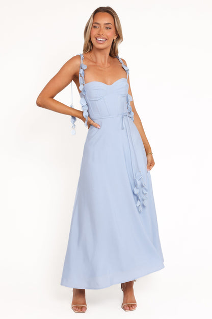 Robe d'invitée de mariage midi – Bleu - vue 4 - Valerelle