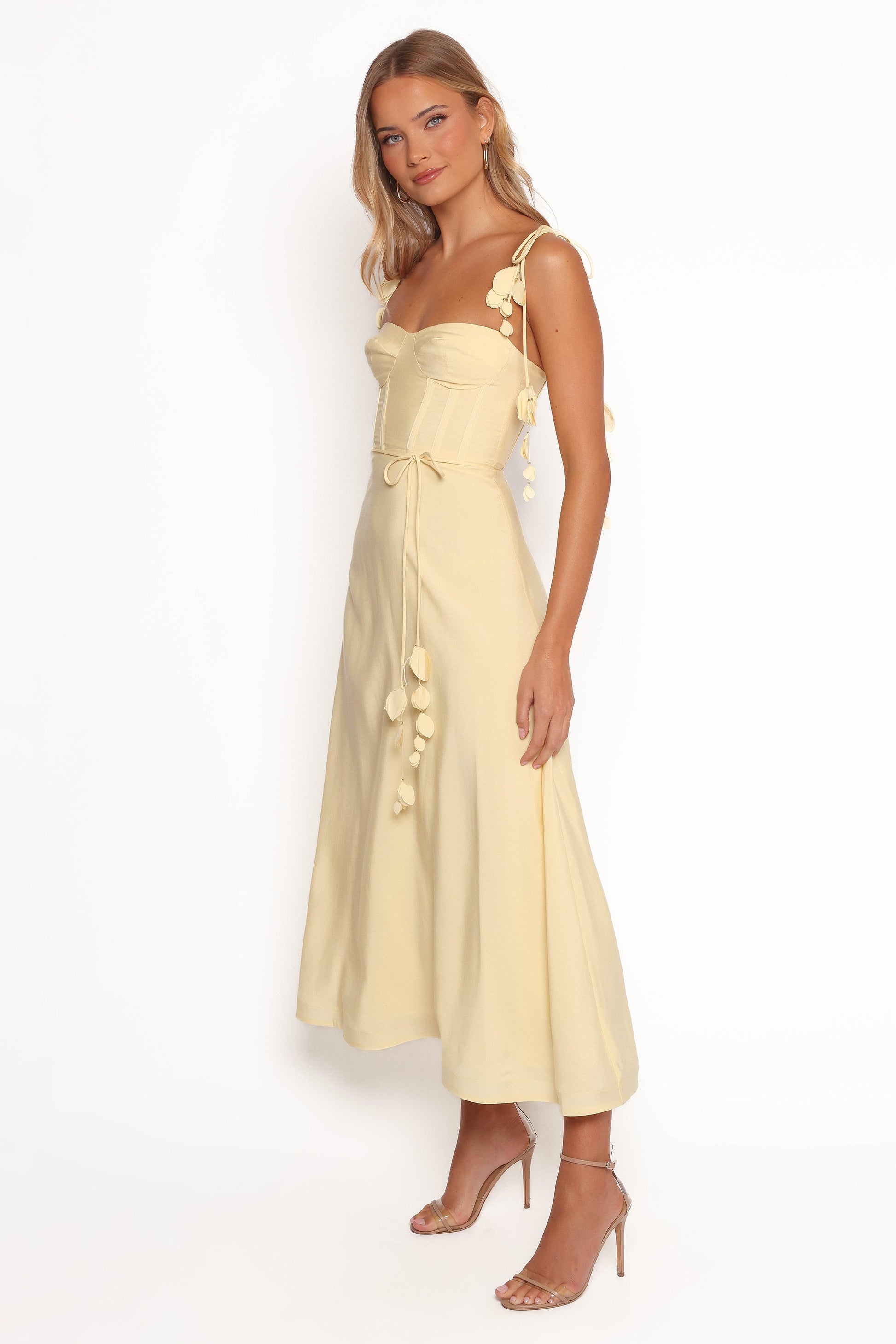 Robe d'invitée de mariage midi – Jaune - vue 4 - Valerelle