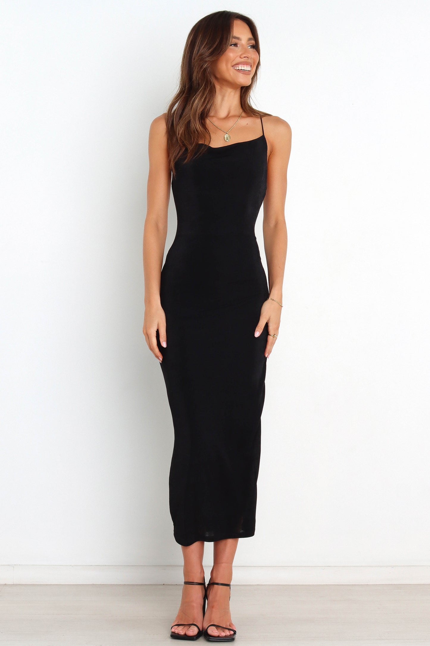 Robe de cocktail midi – Noir - vue 2 - Valerelle
