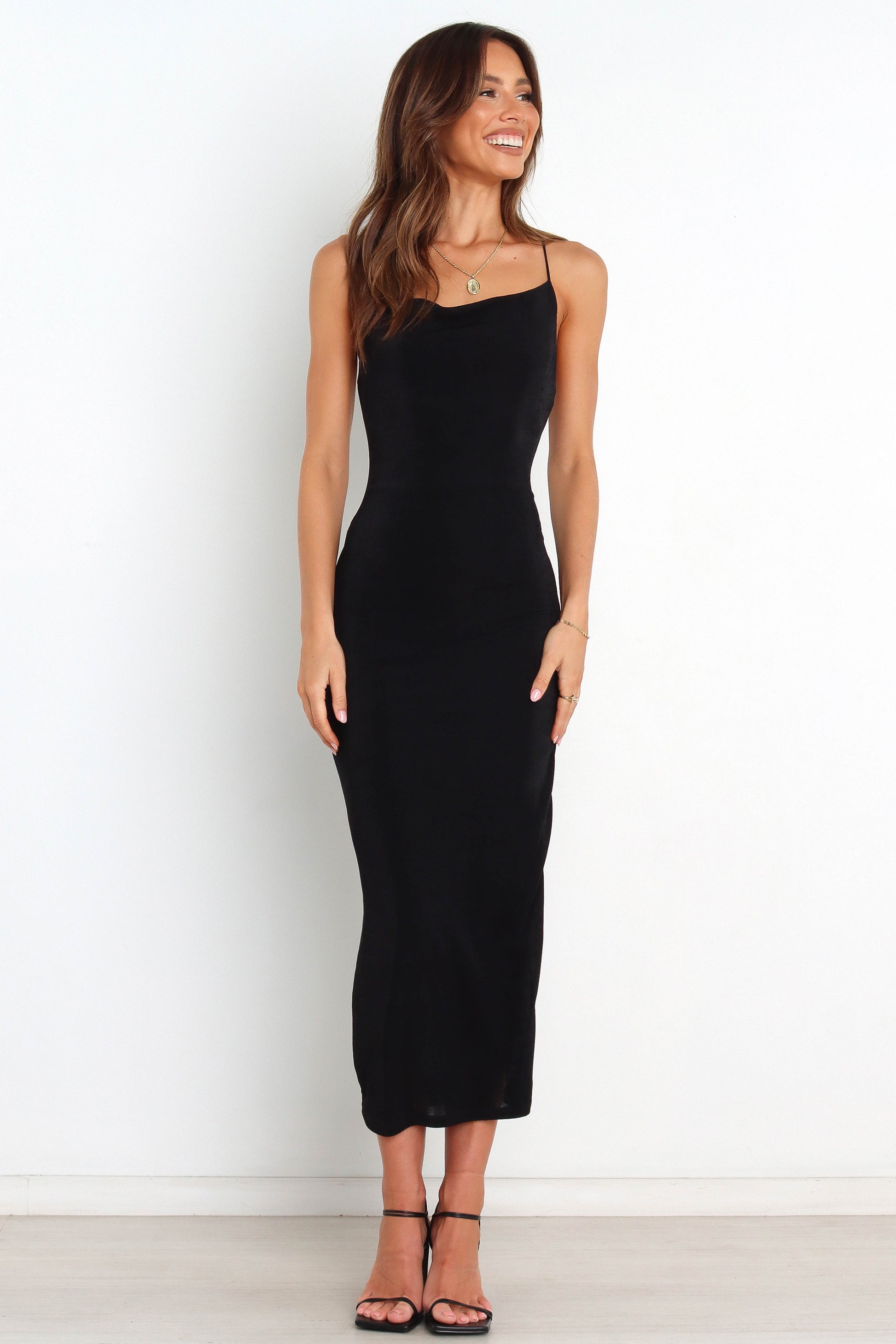 Robe de cocktail midi – Noir - vue 2 - Valerelle