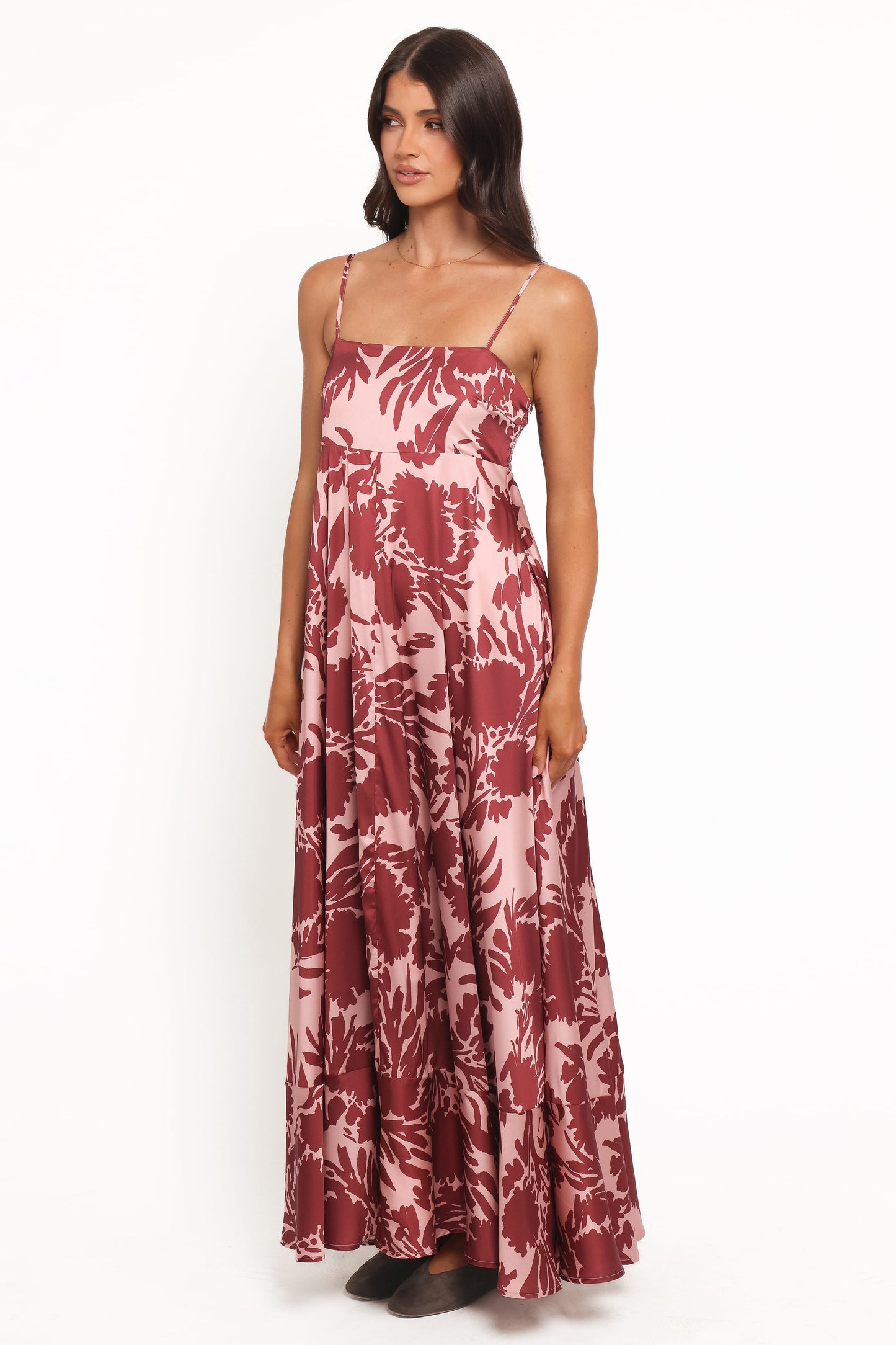 Robe de demoiselle d'honneur longue – Bordeaux - vue 4 - Valerelle