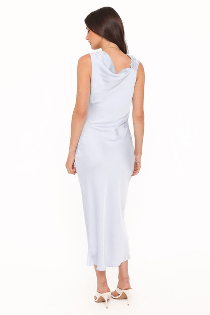 Robe d'invitée de mariage longue – Bleu poudré - vue 4 - Valerelle