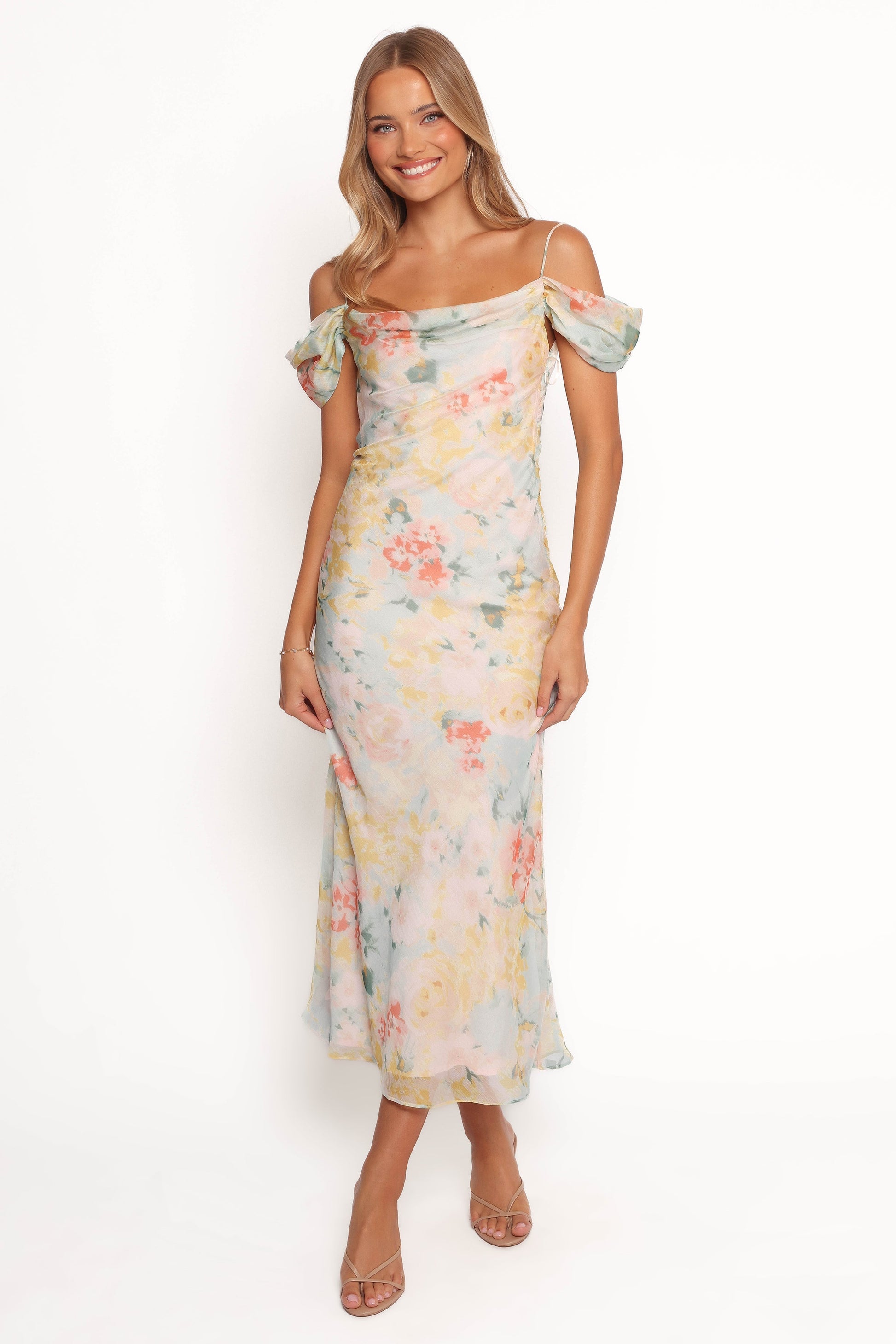 Robe d'invitée de mariage midi – Multicolore - vue 2 - Valerelle