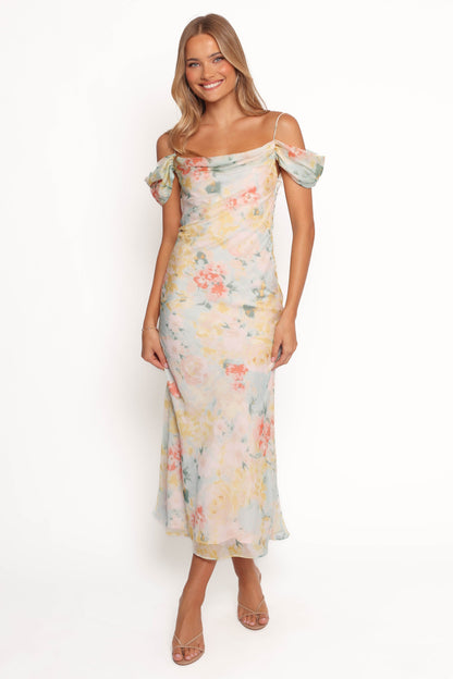 Robe d'invitée de mariage midi – Multicolore - vue 2 - Valerelle