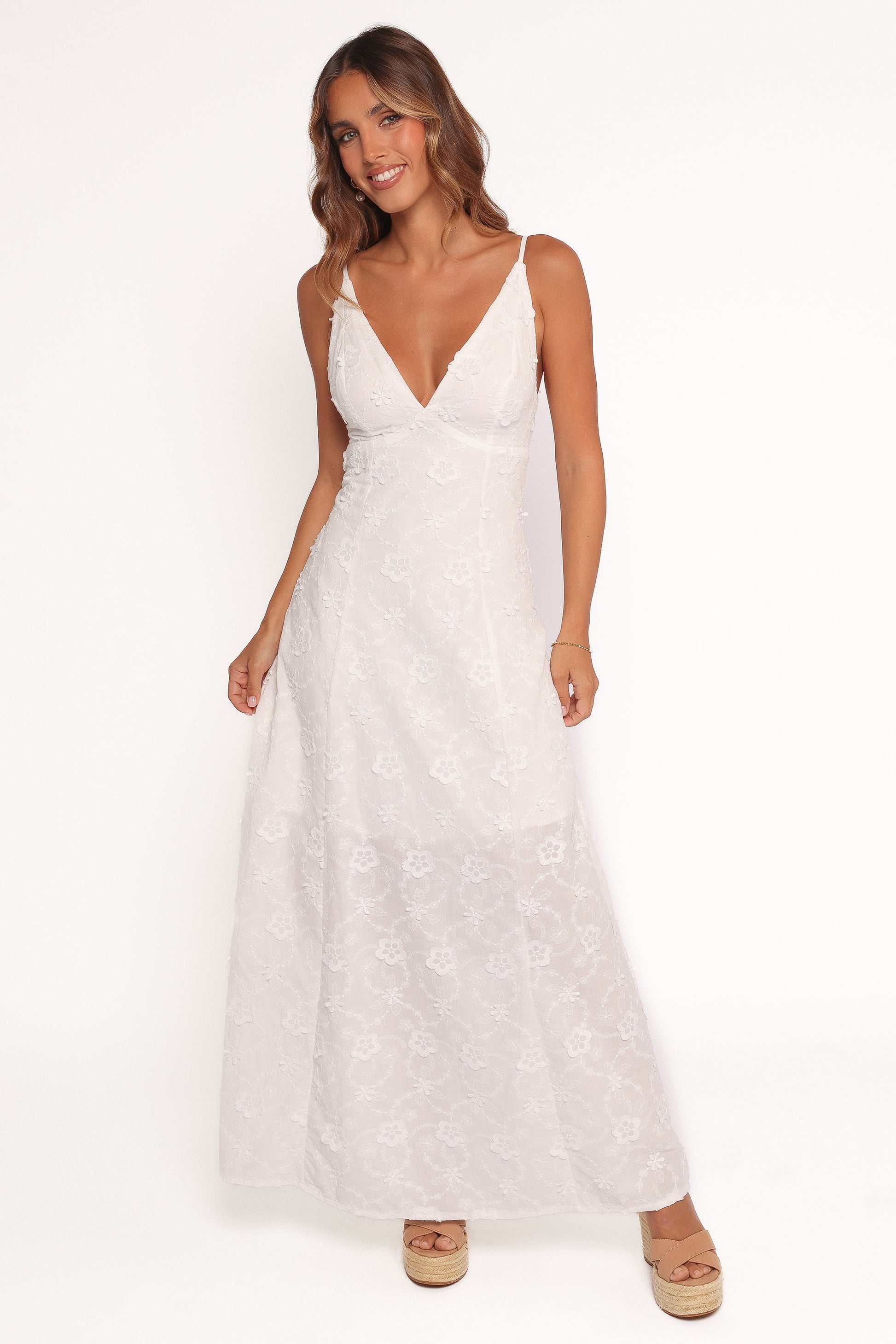 Robe de demoiselle d'honneur longue – Blanc - vue 3 - Valerelle
