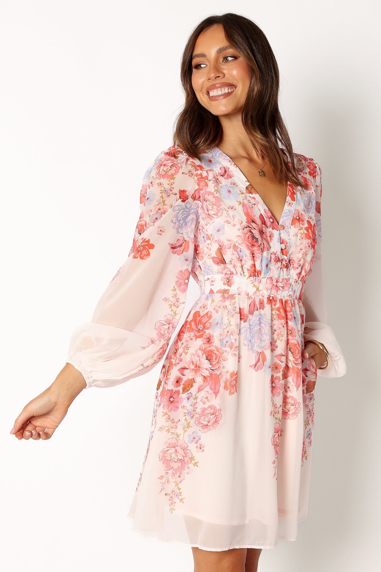 Robe de cocktail courte – Imprimé floral - vue 4 - Valerelle