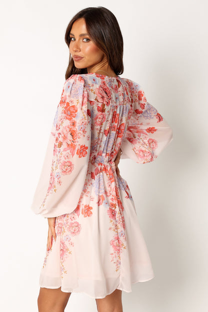 Robe de cocktail courte – Imprimé floral - vue 3 - Valerelle