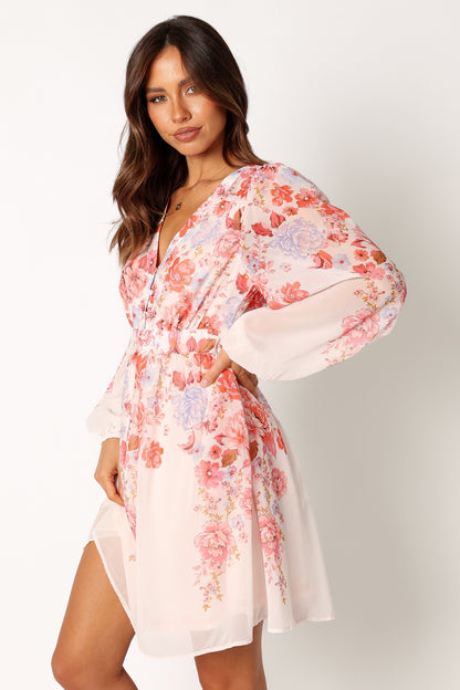 Robe de cocktail courte – Imprimé floral - vue 2 - Valerelle
