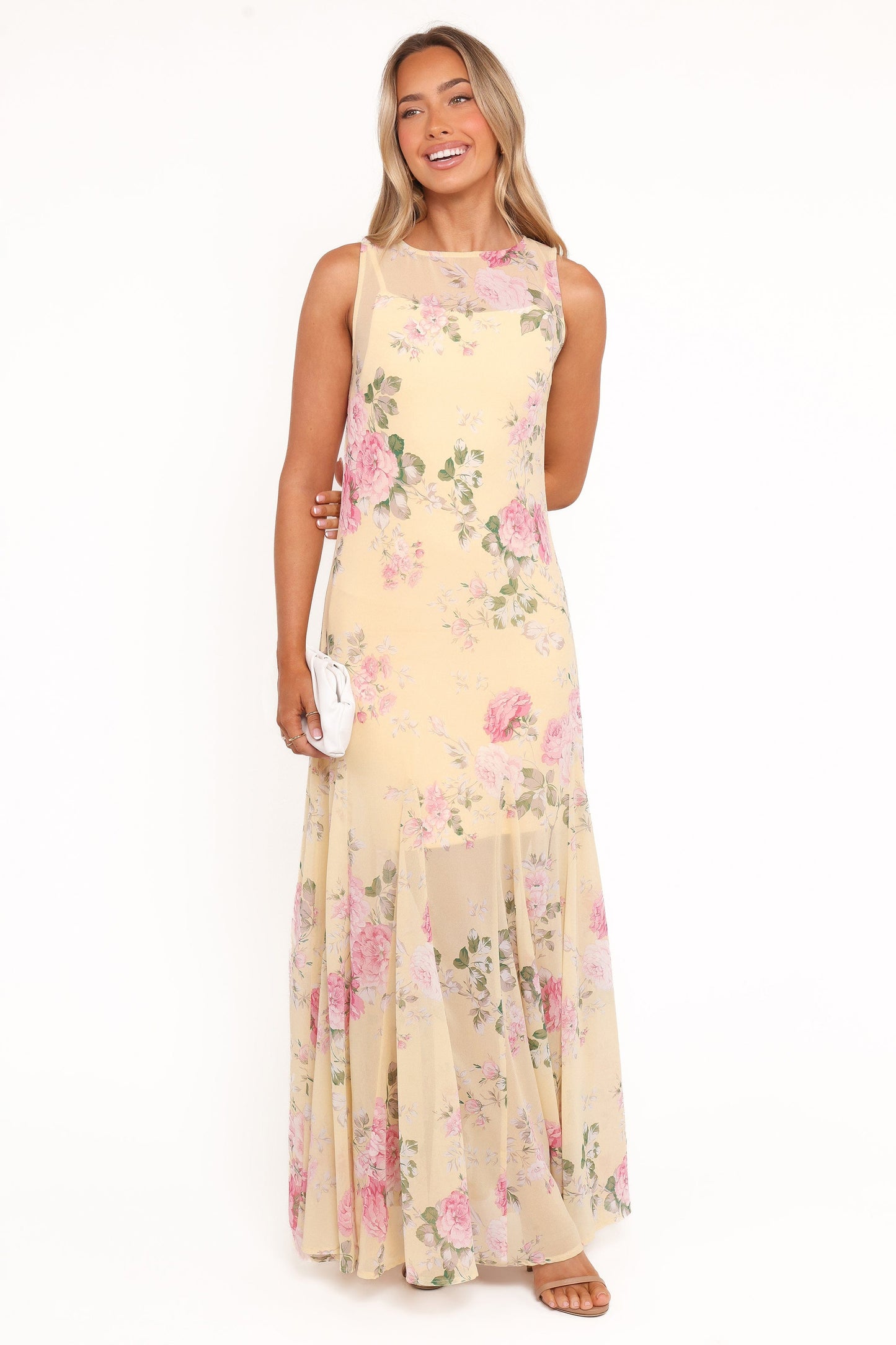 Robe d'invitée de mariage longue – Jaune - vue 3 - Valerelle