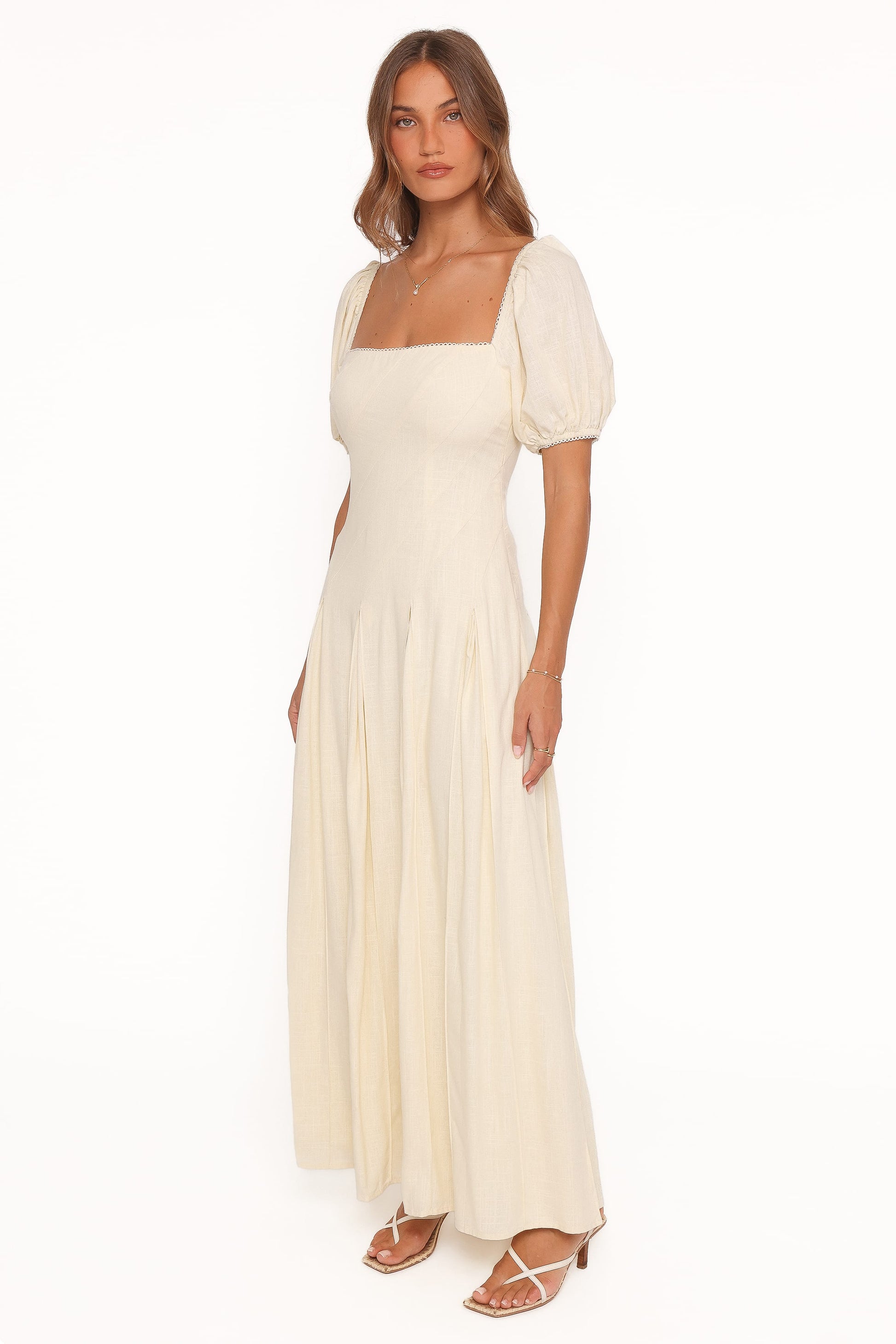 Robe d'invitée de mariage longue – Jaune - vue 4 - Valerelle