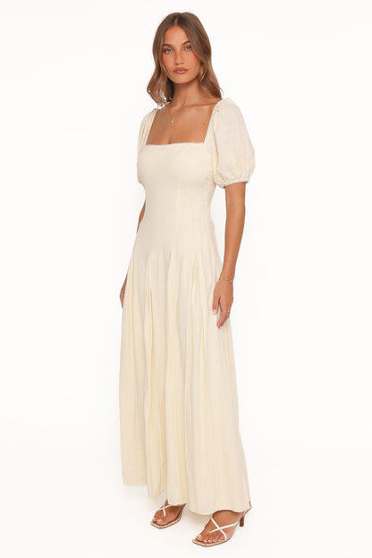 Robe d'invitée de mariage longue – Jaune - vue 4 - Valerelle