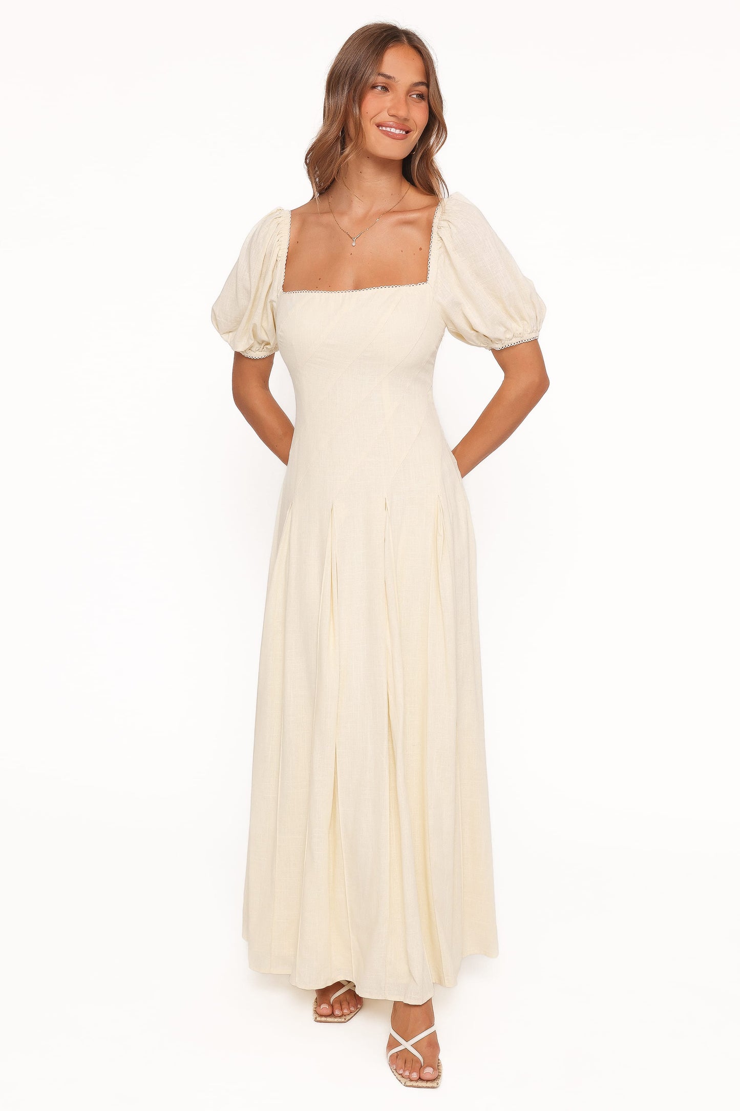 Robe d'invitée de mariage longue – Jaune - vue 2 - Valerelle