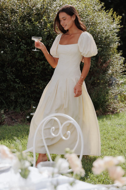 Robe d'invitée de mariage longue – Jaune - Valerelle