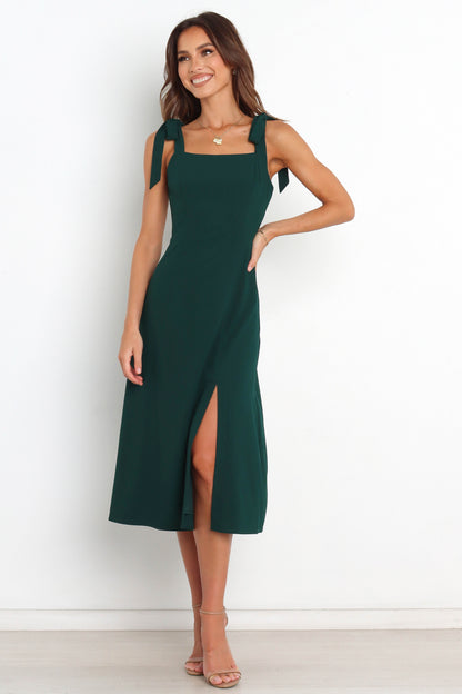 Robe de cocktail midi – Vert émeraude - vue 3 - Valerelle