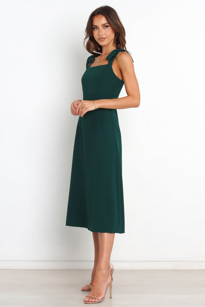 Robe de cocktail midi – Vert émeraude - vue 4 - Valerelle