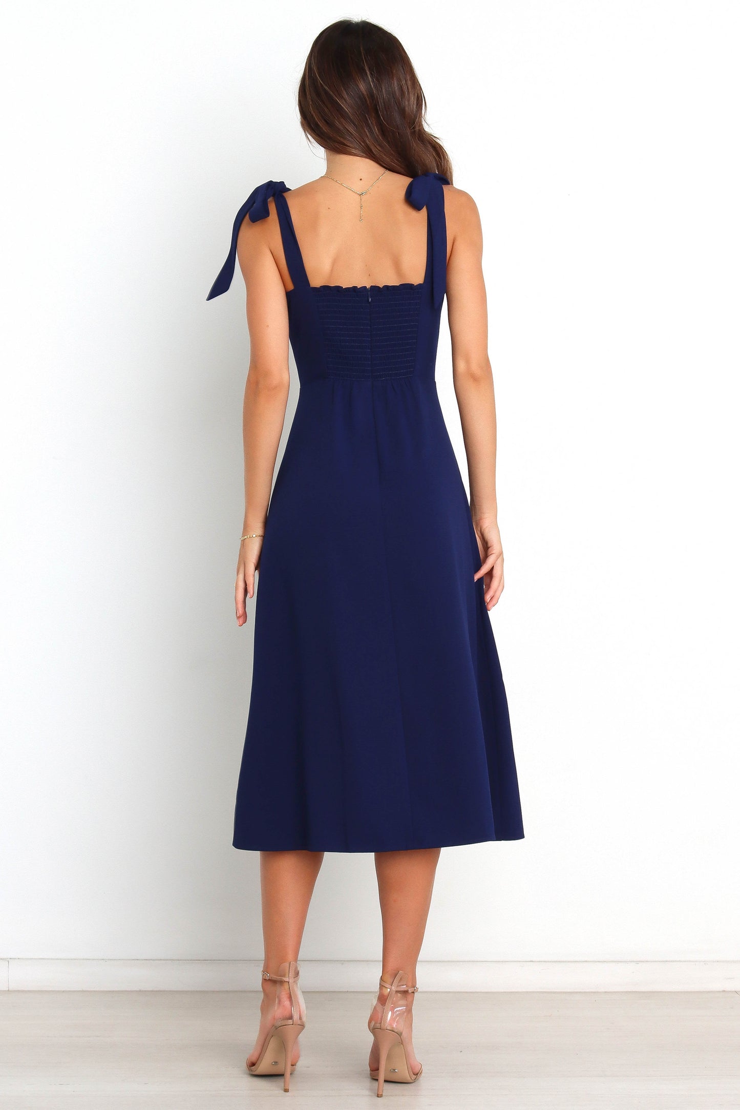 Robe de cocktail midi – Bleu nuit - vue 2 - Valerelle