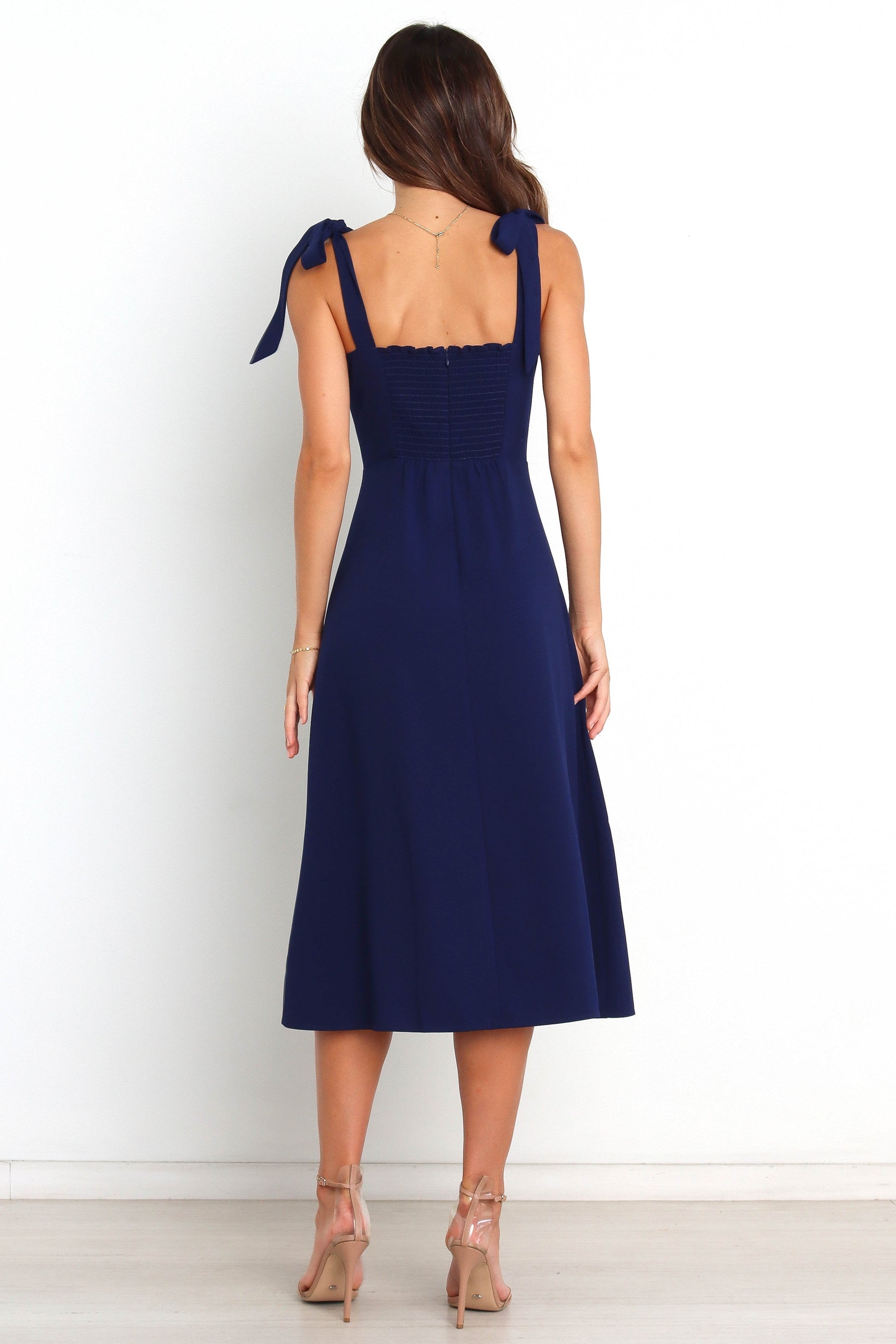 Robe de cocktail midi – Bleu nuit - vue 2 - Valerelle