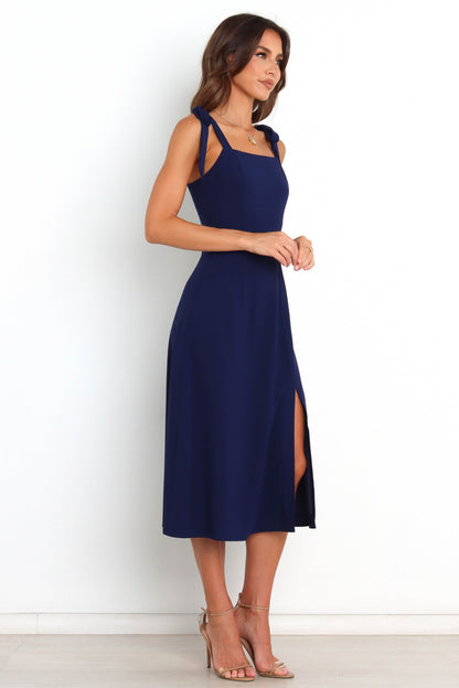 Robe de cocktail midi – Bleu nuit - vue 4 - Valerelle