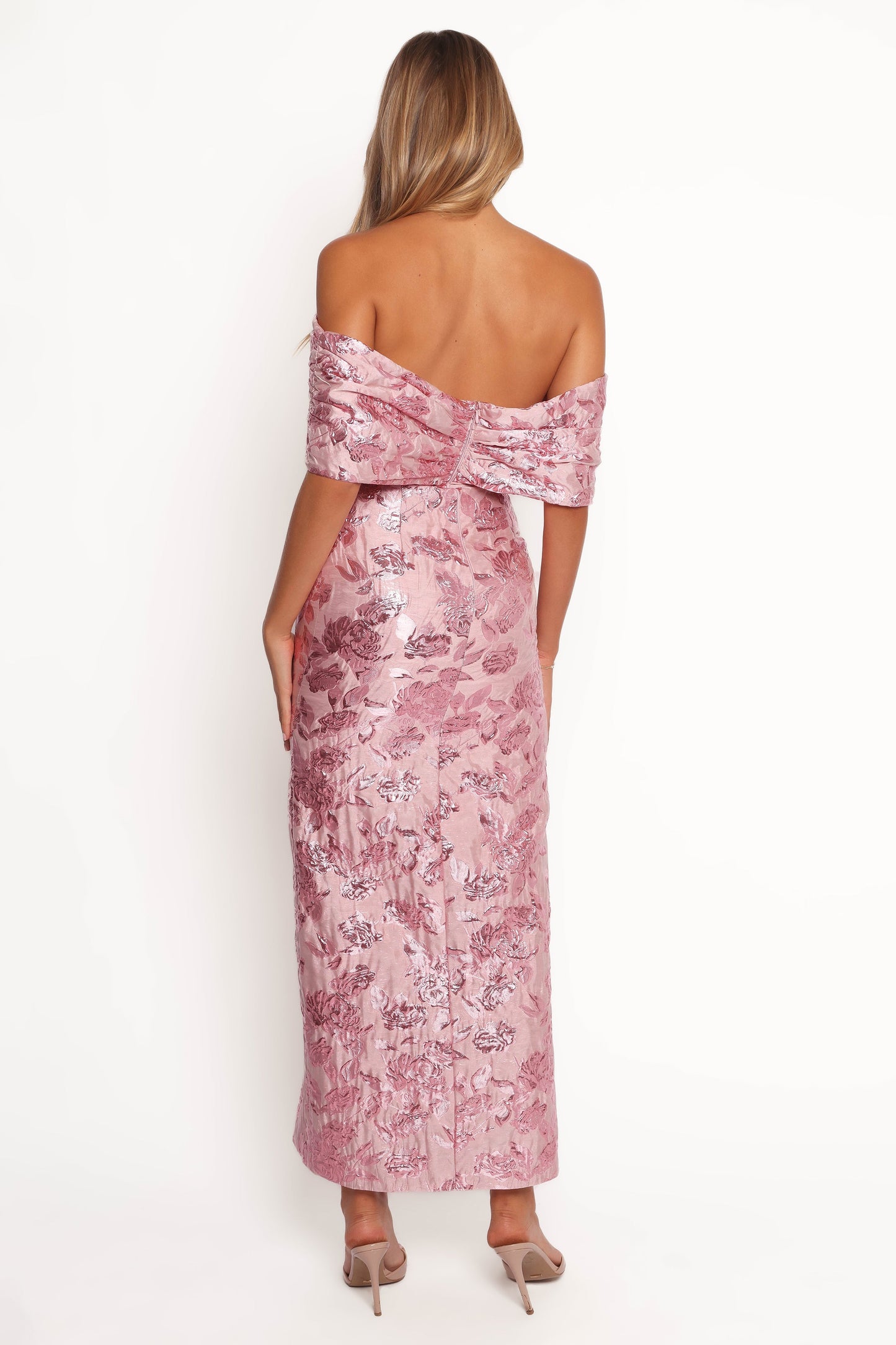 Robe d'invitée de mariage longue – Rose - vue 4 - Valerelle