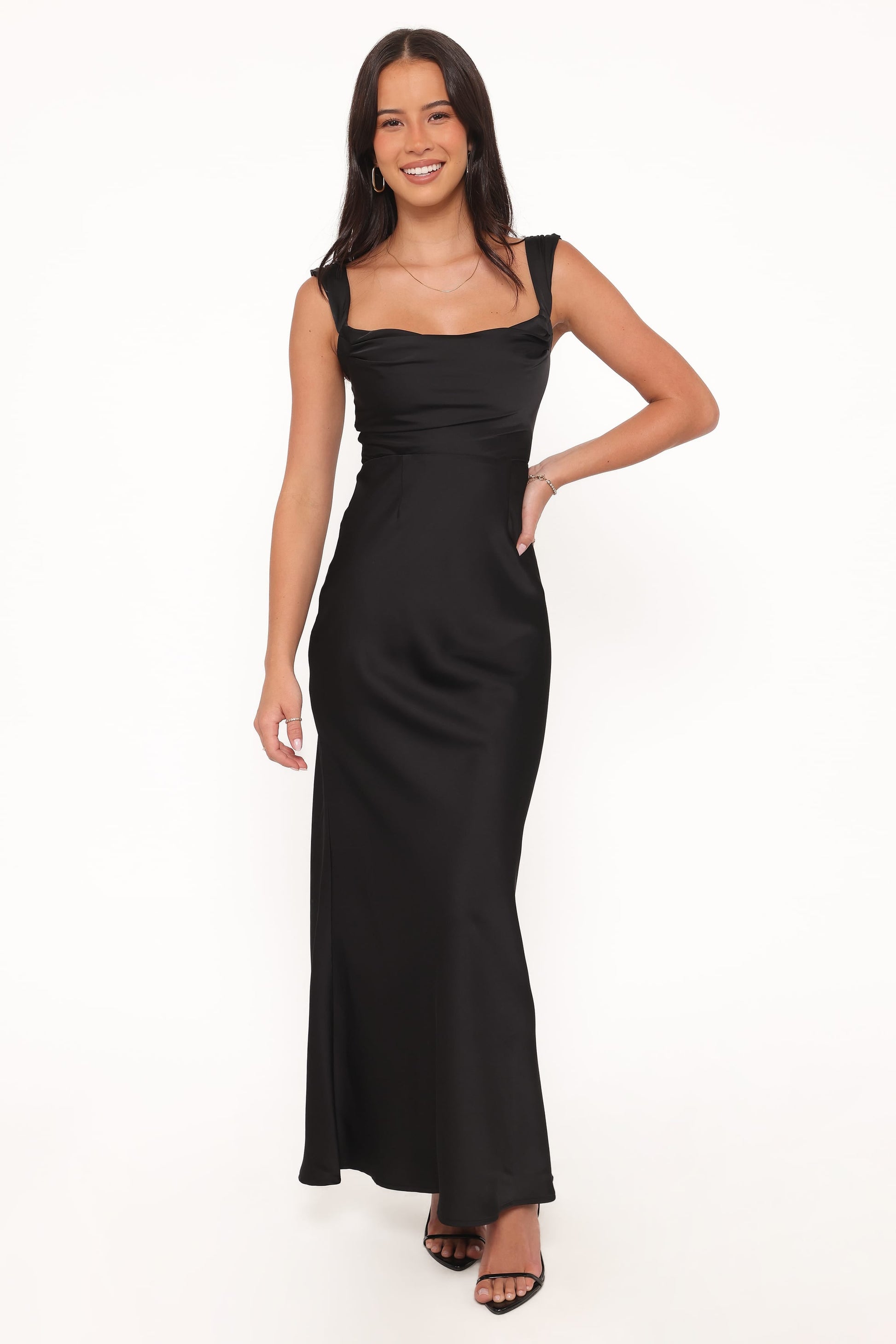 Robe de cocktail longue – Noir - vue 2 - Valerelle