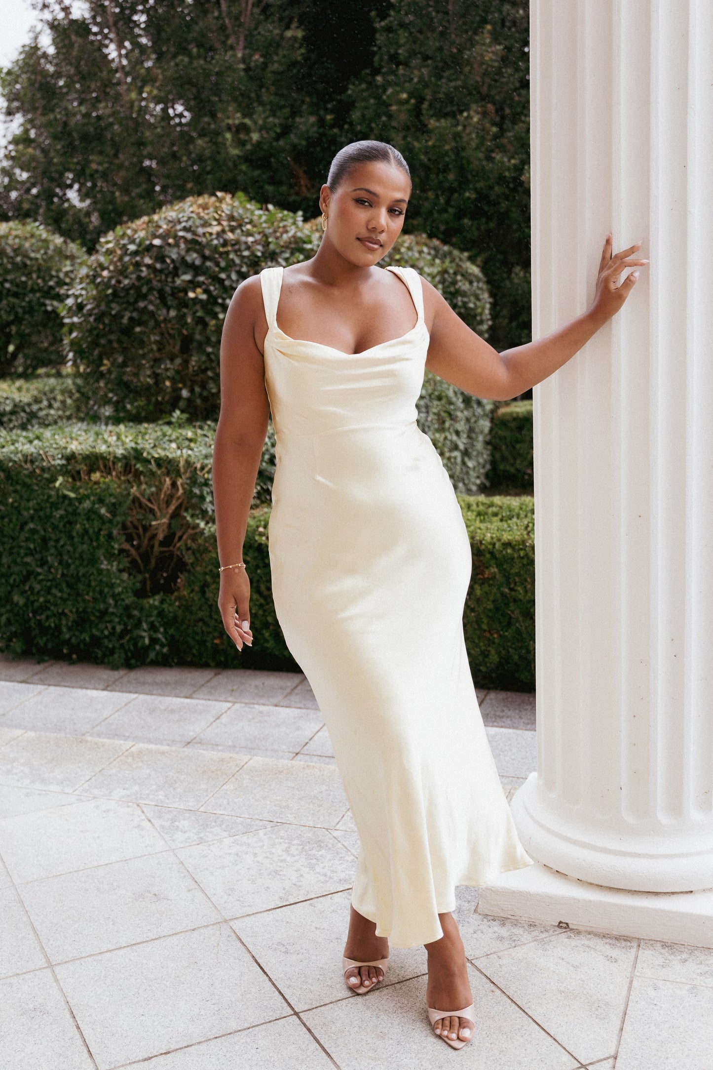 Robe de demoiselle d'honneur longue – Citron - Valerelle
