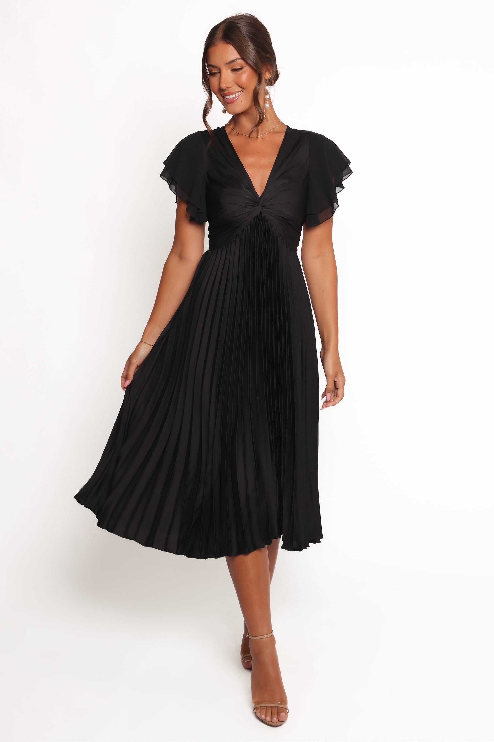 Robe de soirée midi – Noir - vue 3 - Valerelle