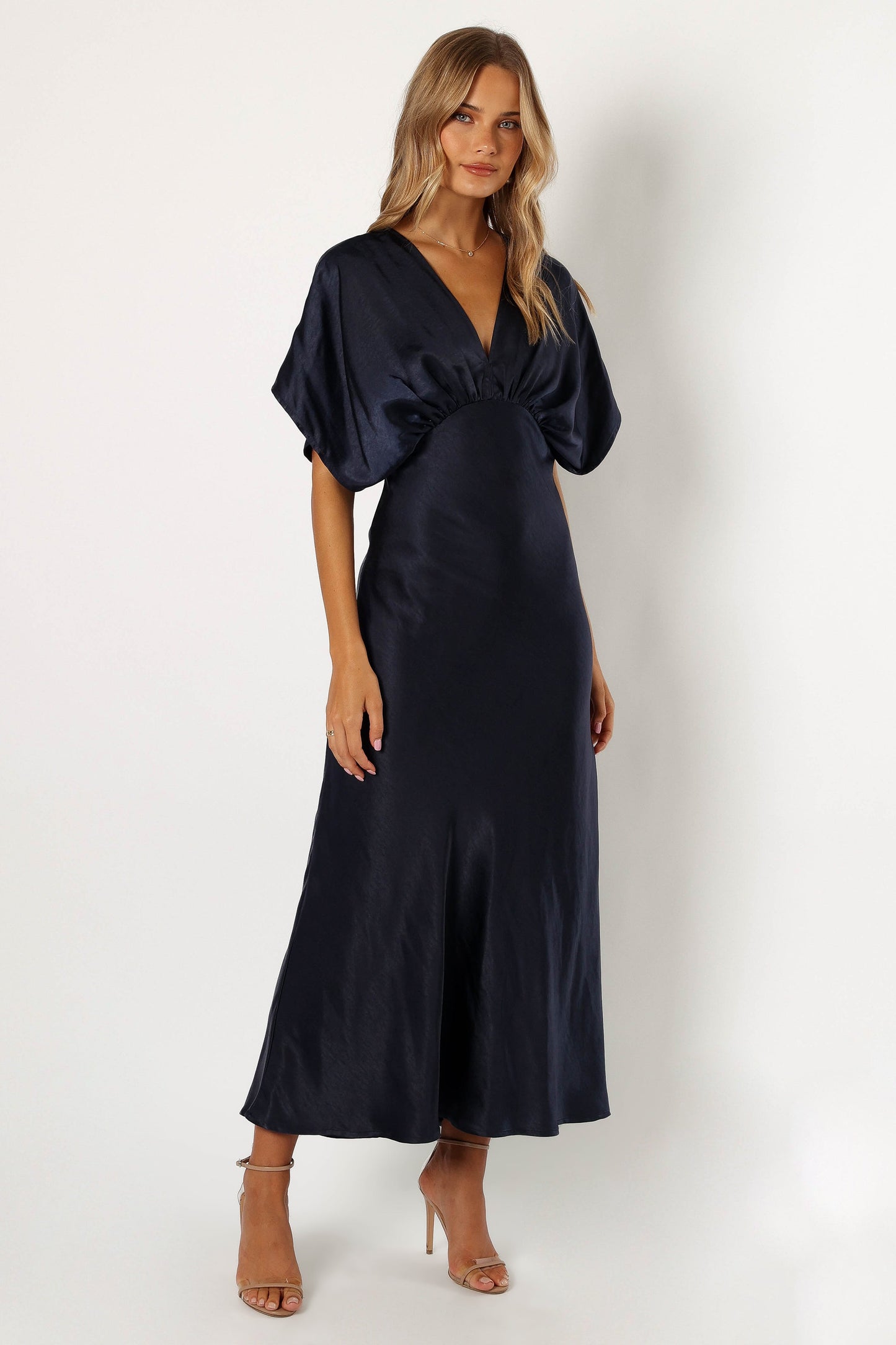 Robe de demoiselle d'honneur longue – Bleu nuit - Valerelle