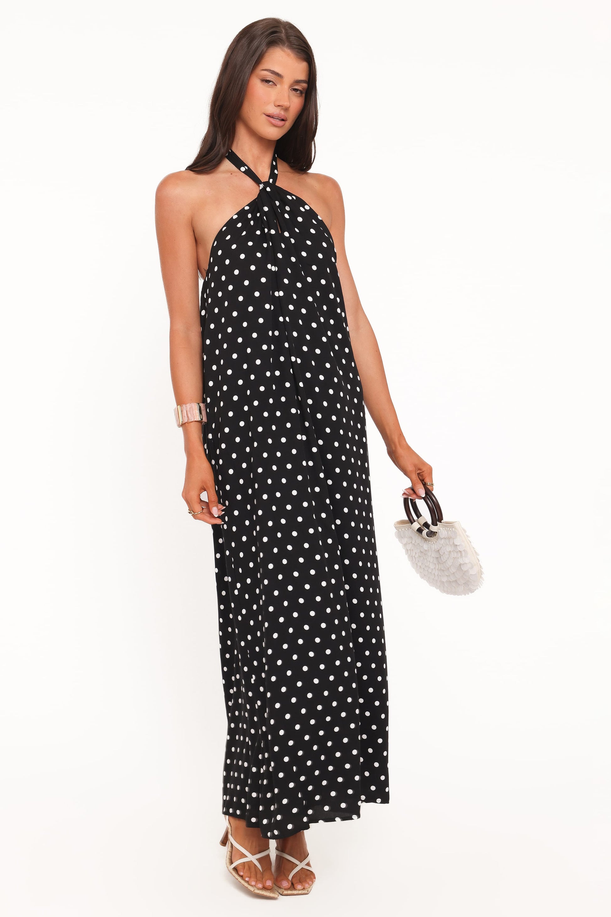 Robe d'invitée de mariage longue – Noir - vue 2 - Valerelle