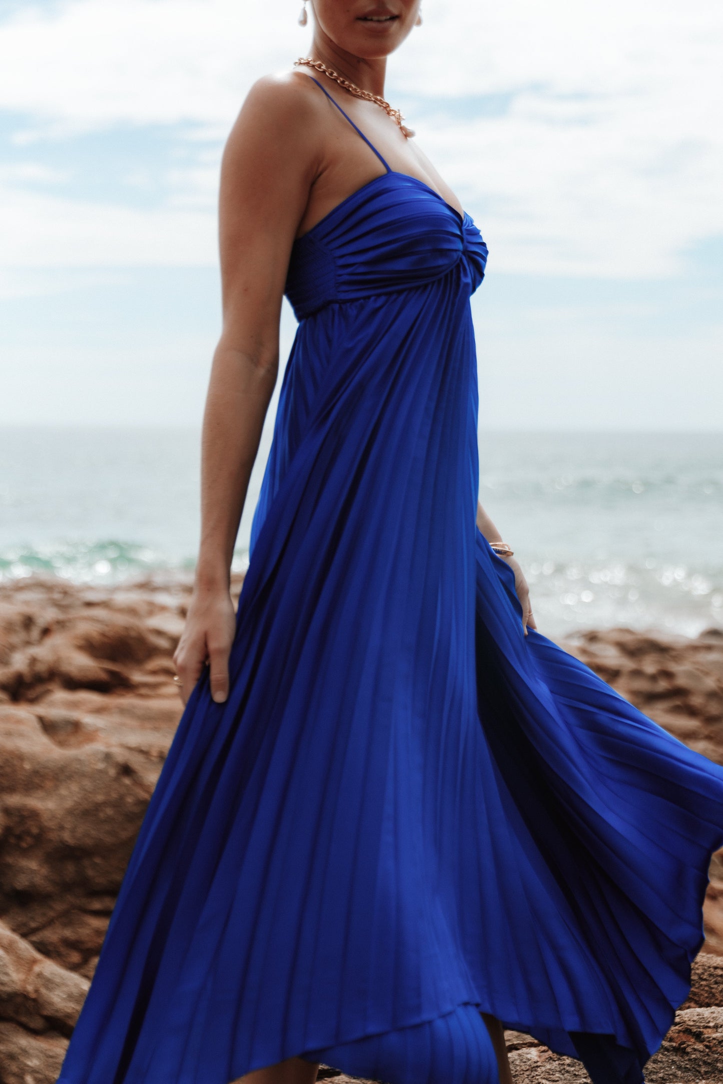Robe de soirée longue – Bleu roi - vue 4 - Valerelle