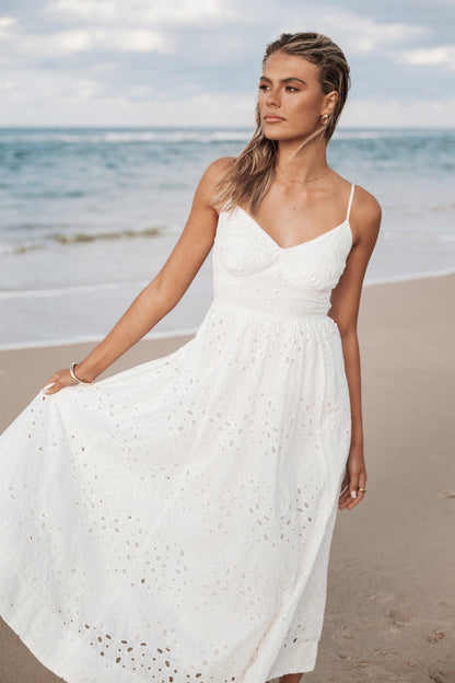 Robe de cocktail midi – Blanc - Valerelle