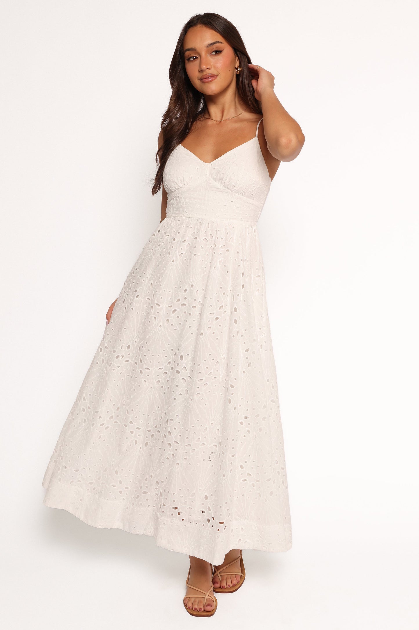 Robe de cocktail midi – Blanc - vue 2 - Valerelle