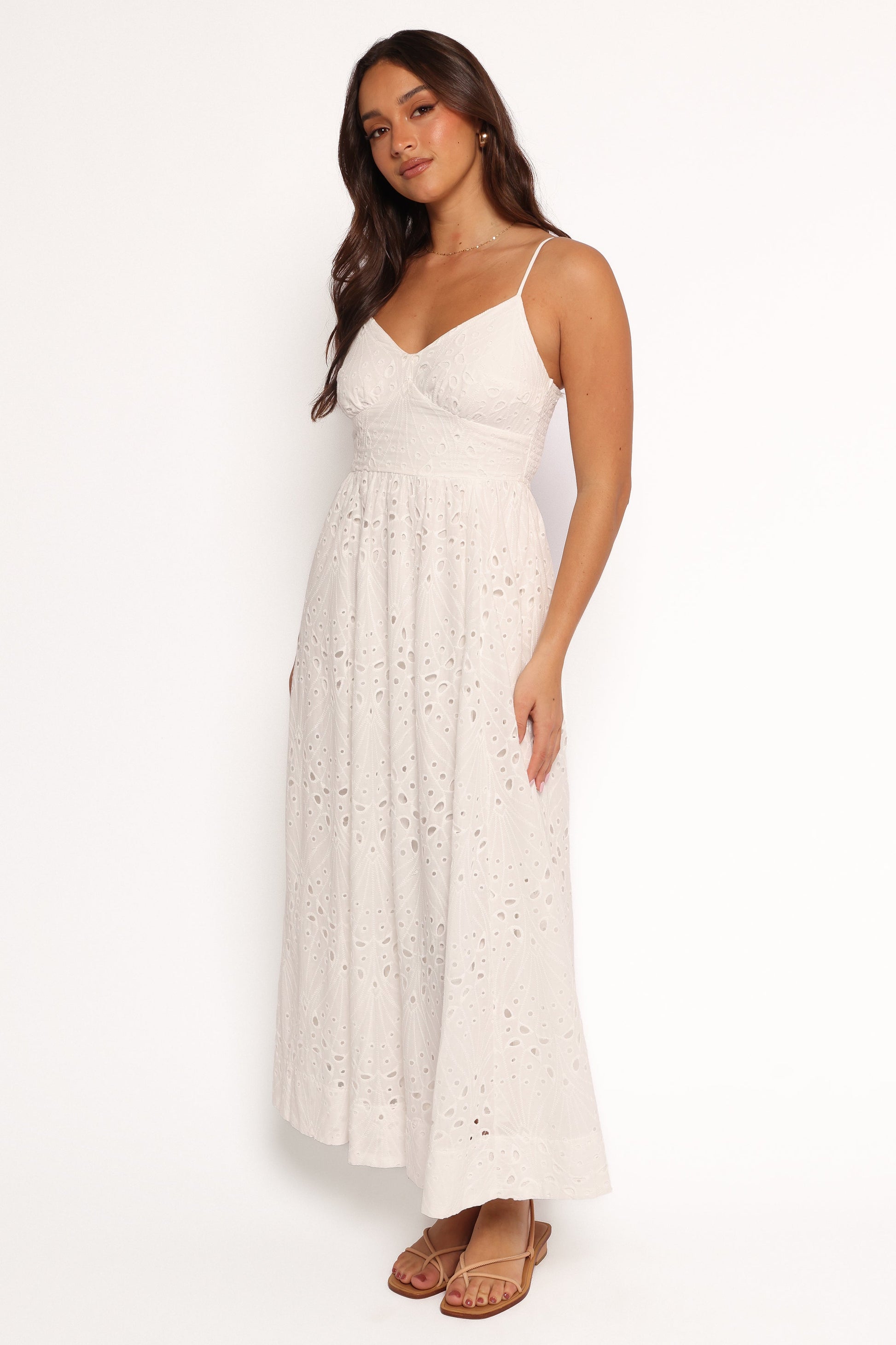 Robe de cocktail midi – Blanc - vue 3 - Valerelle