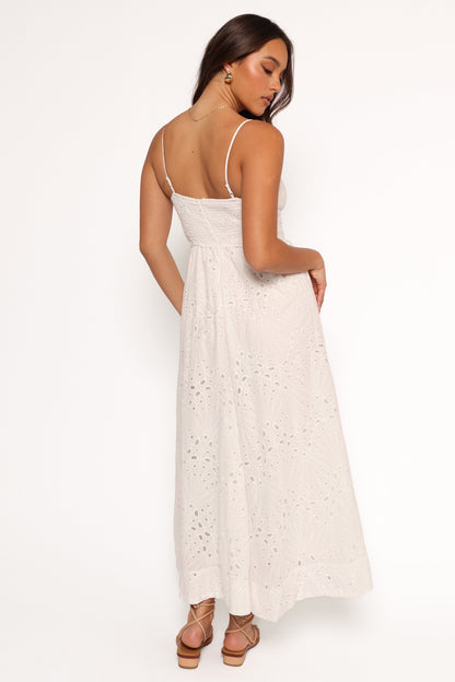 Robe de cocktail midi – Blanc - vue 4 - Valerelle