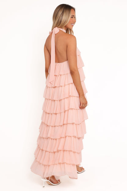 Robe d'invitée de mariage longue – Rose - vue 4 - Valerelle